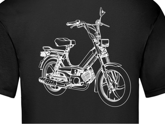 T-shirt Tomos A35 "Retro Line art" black  product