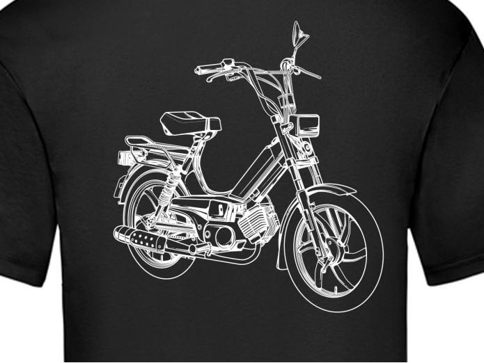 T-shirt Tomos A35 "Retro Line art" Schwarz (S-XXL)