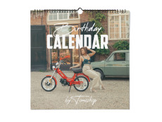 Verjaardagskalender Tomos brommers met modellen made in Holland