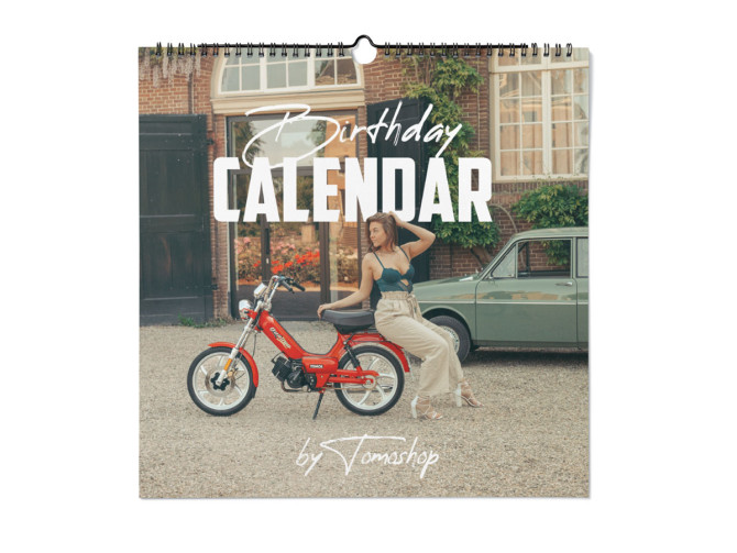 Verjaardagskalender Tomos brommers modellen made in Holland product