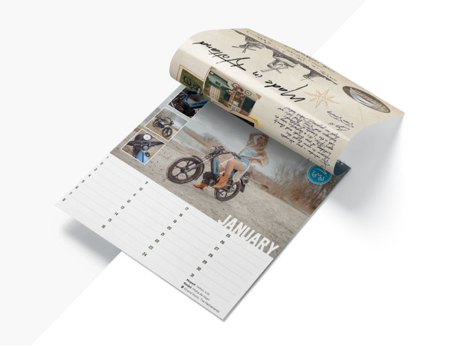 Geburtstagskalender Tomos Mofas mit Frauen made in Holland product