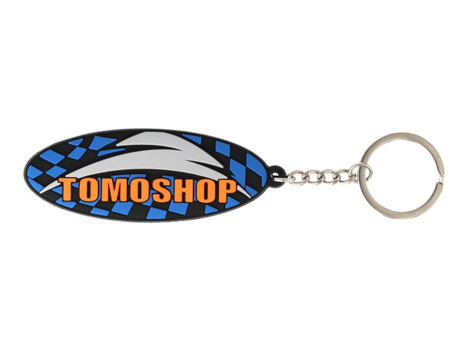 Sleutelhanger Tomoshop.nl logo rubber product