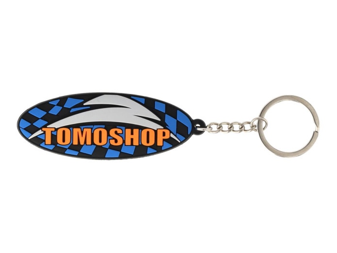 Sleutelhanger Tomoshop.nl logo rubber