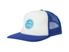 Pet Tomos logo patch blauw / wit truckers cap 