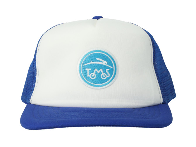 Pet Tomos logo patch blauw / wit truckers cap  product