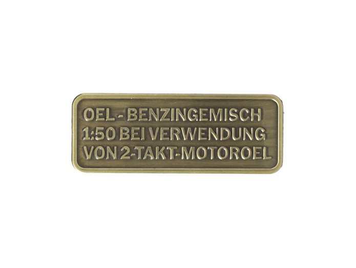 Benzine mix sticker Duits RealMetal® goud