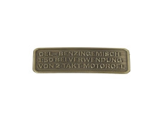 Benzine mix sticker Duits RealMetal® goud