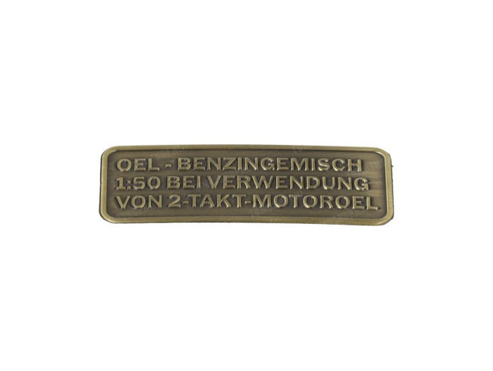 Benzine mix sticker Duits RealMetal® goud