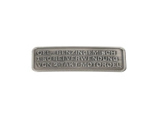 Benzine mix sticker Duits RealMetal® zilver 