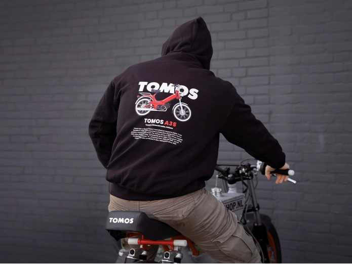 Hoodie Tomos Black with Red Tomos A35 (S-XXL)