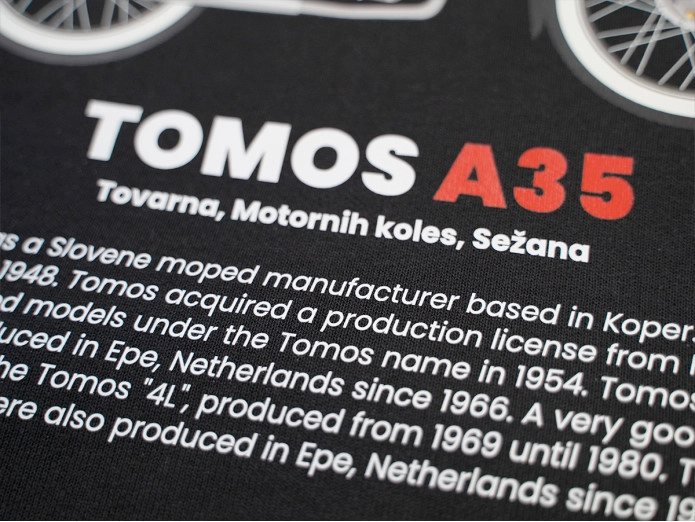 Hoodie Tomos Black with Red Tomos A35 (S-XXL)