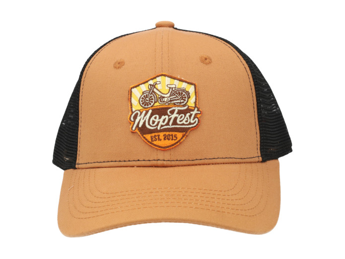 Cap Truckers Official Mopfest® logo patch caramel