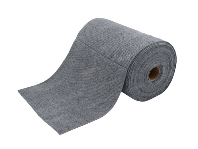 Mikrofasertuch Grau soft 30x30 cm auf Rolle - 75 Stück