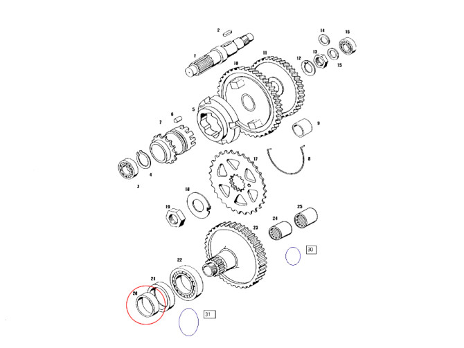 Front sprocket wheel spacer Tomos A3 / A35 / various models product