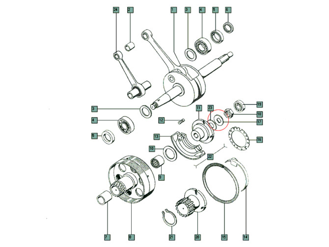 Clutch Tomos A3 locking plate product