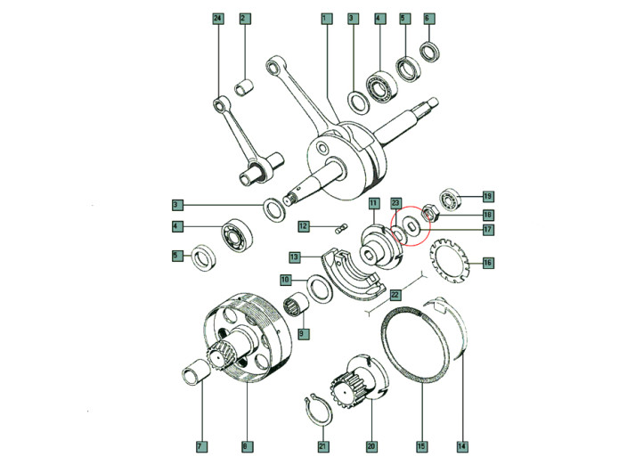 Clutch Tomos A3 locking plate