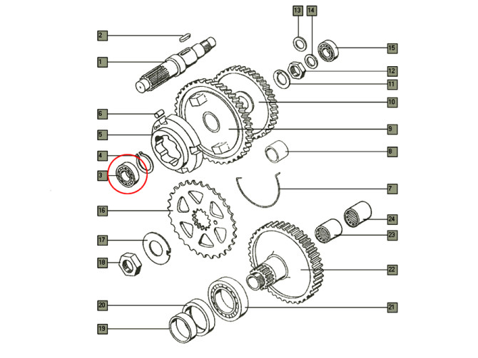 Bearing 6201 C3 Counter shaft / primary axle Tomos A3 / A35 / A55 product