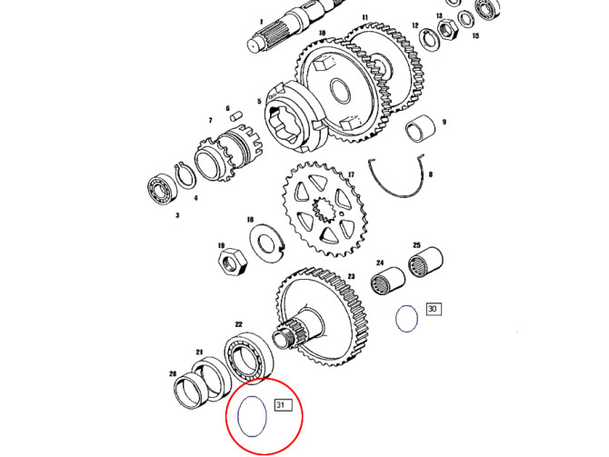 Getrieberad O-ring 30x1.5mm Tomos A35 / A52 / A55 product