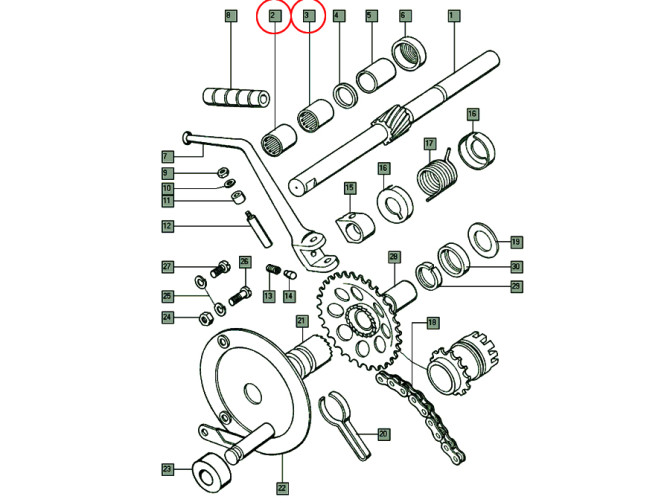 Bearing and seal overhaul set Tomos A3 big product