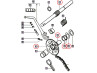 2nd hand kickstart axle with sprocket Tomos A35 / A52 / A55 complete thumb extra