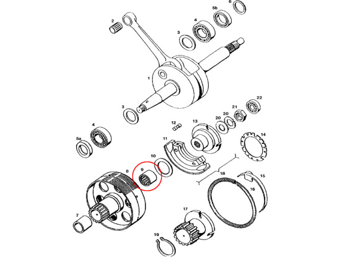 Clutch Tomos A35 / A52 / A55 clutch bell needle bearing HF1416 product