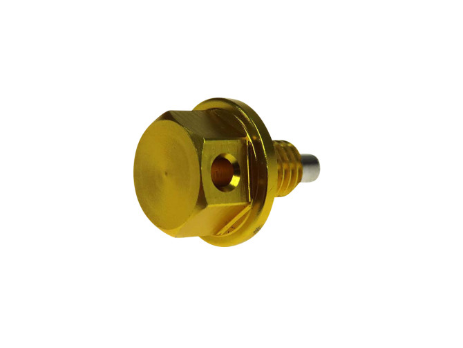 Koppelings-olie ATF aftapbout M8x1.25 aluminium magneet goud product