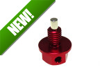Clutch-oil ATF drain plug plug M8x1.25 aluminium with magnet Racing red anodised