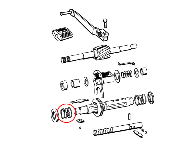 Drive shaft spring Tomos 4L / APN-4  product