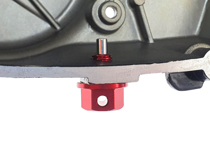 Kupplung Getriebe-öl ablassschraube M8x1.25 Alu Magnet Rot product
