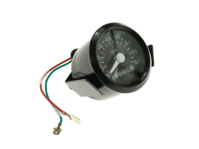 Speedometer kilometer 60mm 80 km/h black universal light product