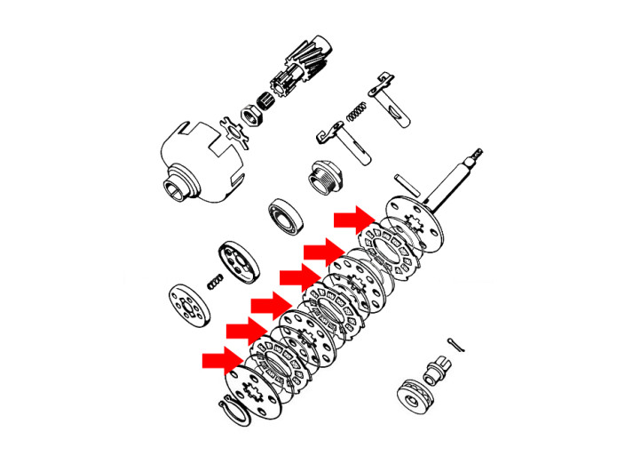 Kupplung Tomos 4L / APN-4 Altes Modell 0.2mm