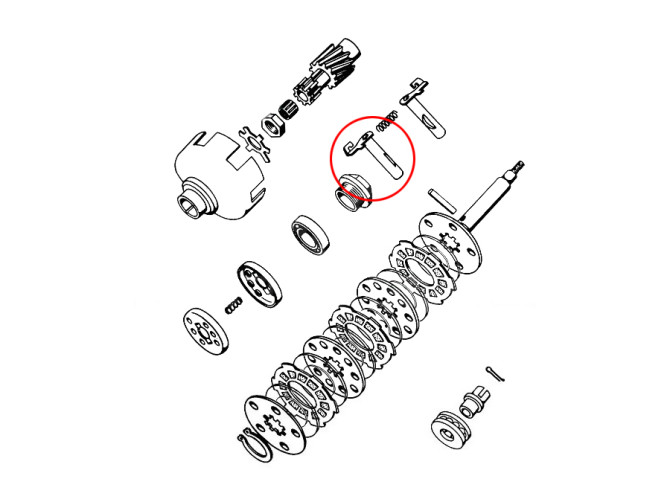 Clutch Tomos 4L / APN-4 clutch arm bottom product