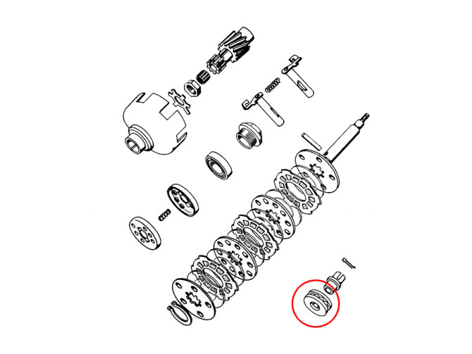 Koppeling Tomos 4L / APN-4 axiaal lager 51100 NSK product