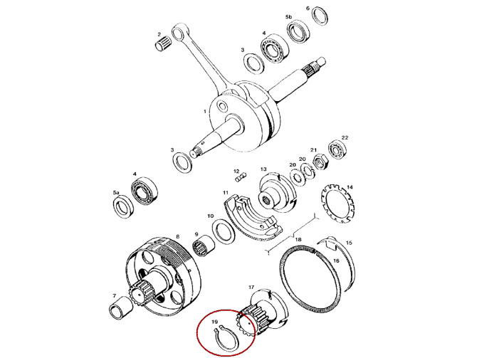 Clutch Tomos A35 / A52 / A55 circlip A28  product