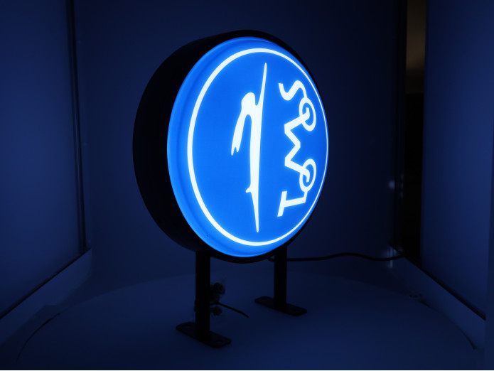 LED lichtbord Sign Tomos 40cm rond zwart