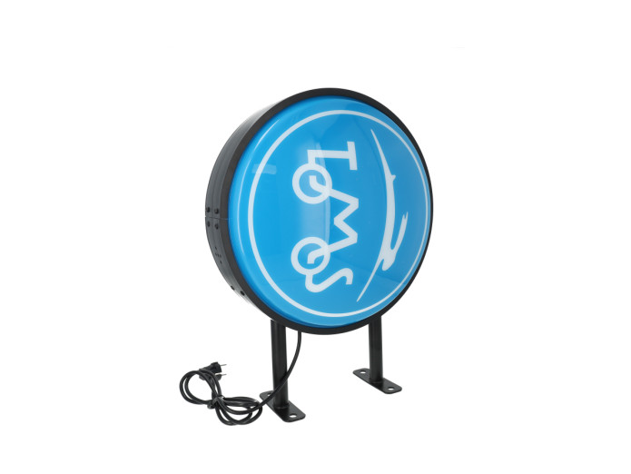 LED lichtbord Sign Tomos 40cm rond zwart