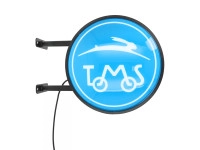 LED Sign Tomos 40cm round black