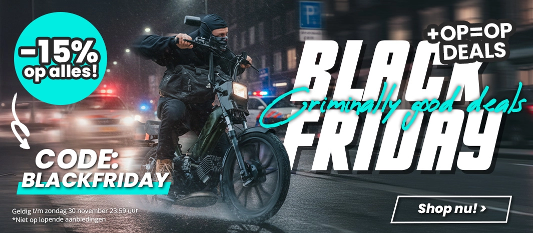 Black Friday – 15% korting op alles met code BLACKFRIDAY
