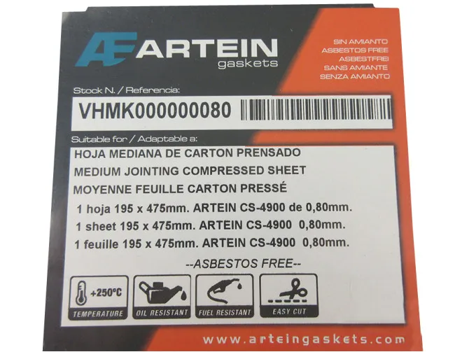 Gasket paper thick 0.80mm 190x475mm product