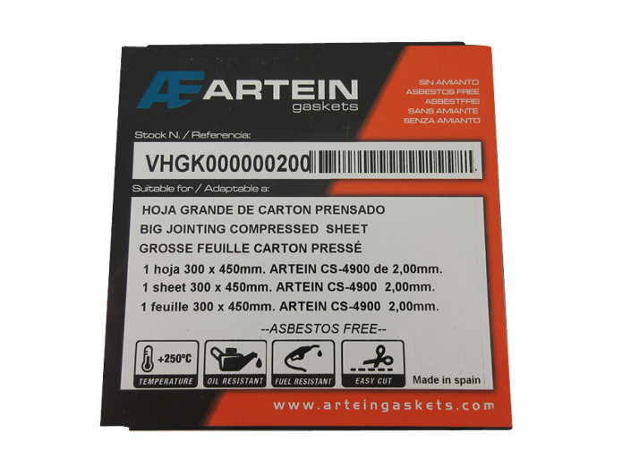 Pakkingpapier dik 2.00mm 300x450mm