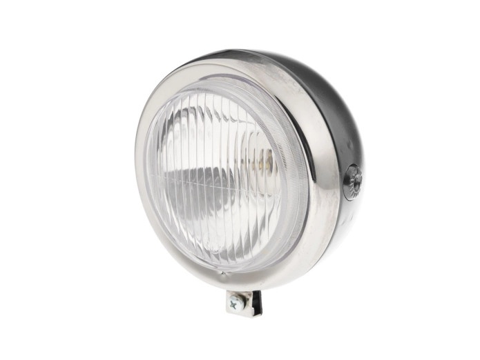 Headlight round 130mm Maxi custom powdercoat with chrome GUIA (choose your color)
