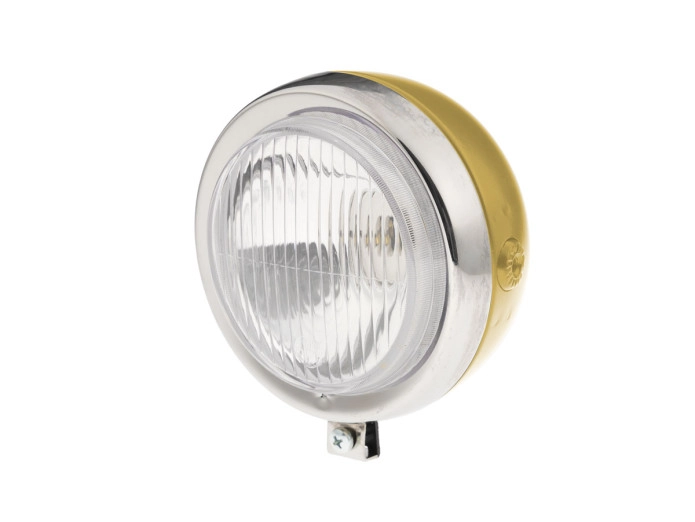 Headlight round 130mm Maxi custom powdercoat with chrome GUIA (choose your color)