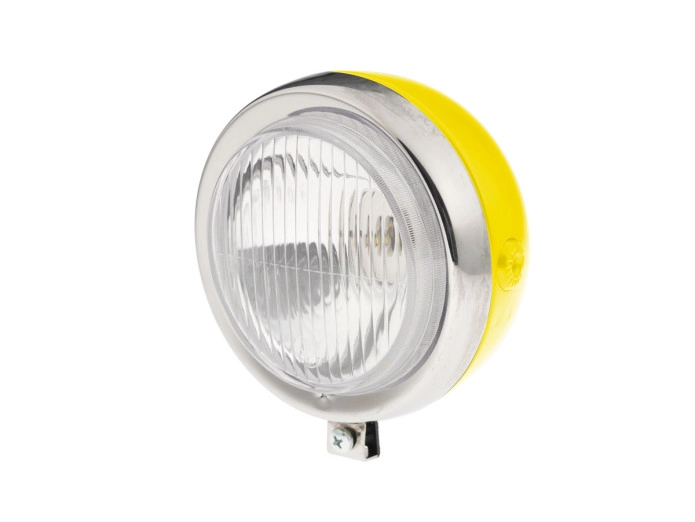 Headlight round 130mm Maxi custom powdercoat with chrome GUIA (choose your color)
