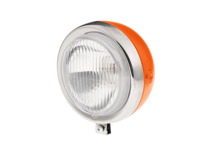 Headlight round 130mm Maxi custom powdercoat with chrome GUIA (choose your color)