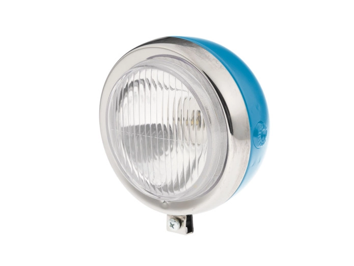 Headlight round 130mm Maxi custom powdercoat with chrome GUIA (choose your color)