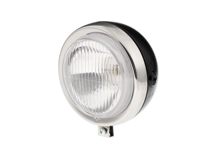 Headlight round 130mm Maxi custom powdercoat with chrome GUIA (choose your color)