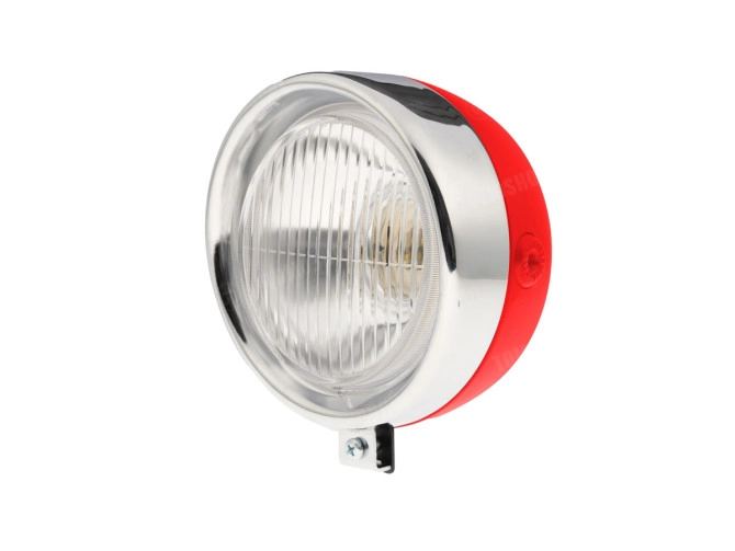 Headlight round 130mm classic custom powdercoat with chrome (choose your color) main