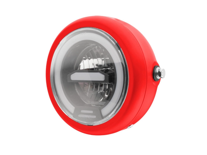 Koplamp rond 165mm angel eye LED 12V custom (kleur naar keuze)