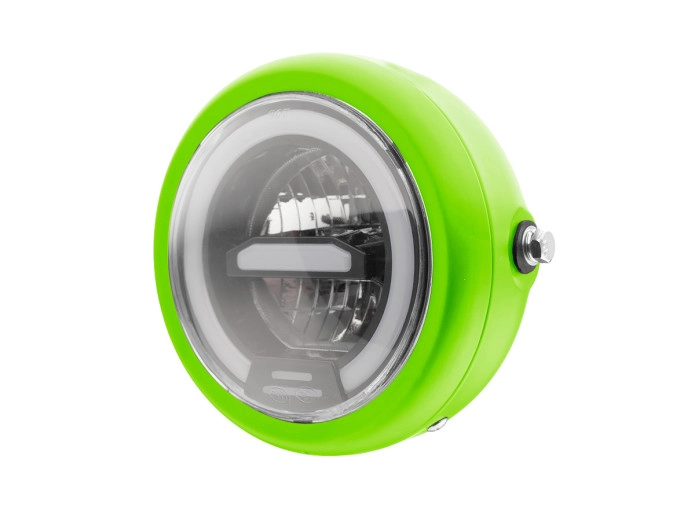 Koplamp rond 165mm angel eye LED 12V custom (kleur naar keuze)