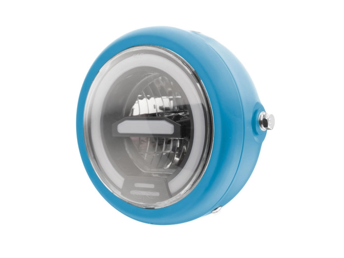 Koplamp rond 165mm angel eye LED 12V custom (kleur naar keuze)
